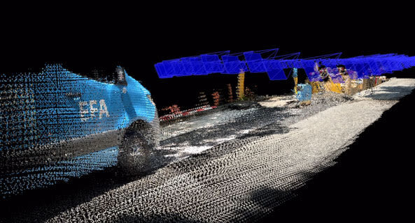 Pix4D Catch, 3D-Punktwolke Leitungsrohr-Baustelle