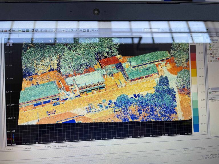 3D-Punktwolke vom THW Übungsgelände in Deutschland