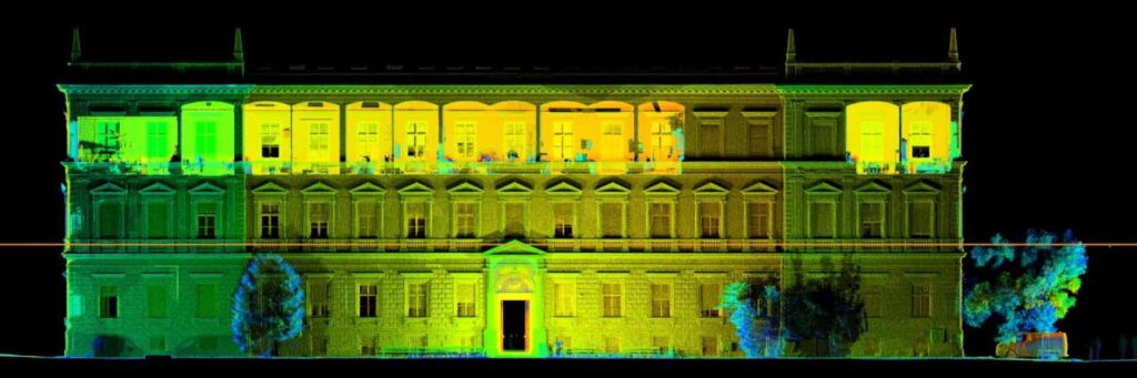 BIM Modell Universität Graz Frontseite