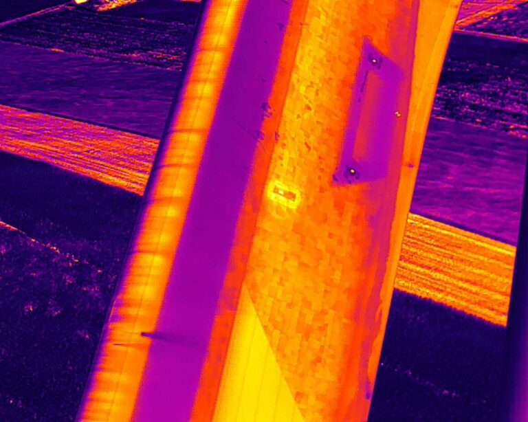 Windrad Rotorblatt Thermalansicht