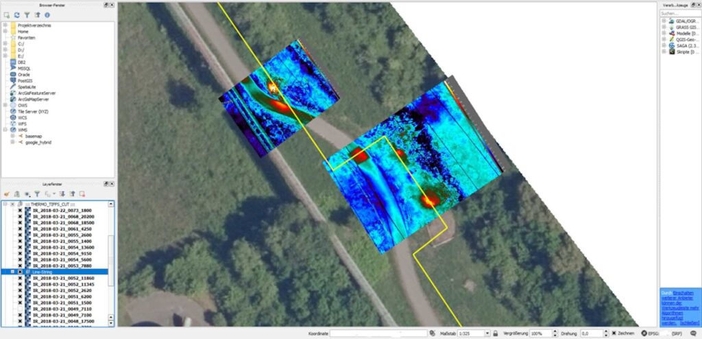 Fernwärmeleitung, Leck mit genauer Geoposition