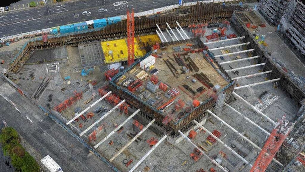 Pix4DCloud, 3D Punktwolke Baustelle