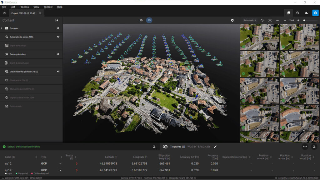 Pix4D Matic, 3D-Orthomosaic Stadt