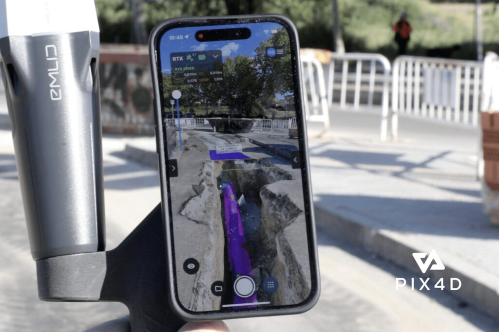 Emlid Reach mobiler Scanner, Pix4D Catch App-Software