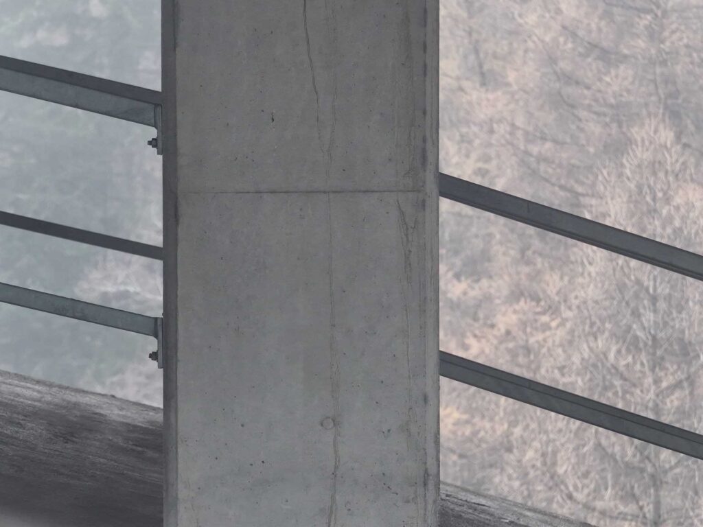 Detailansicht Brückensteher und Verstrebungen