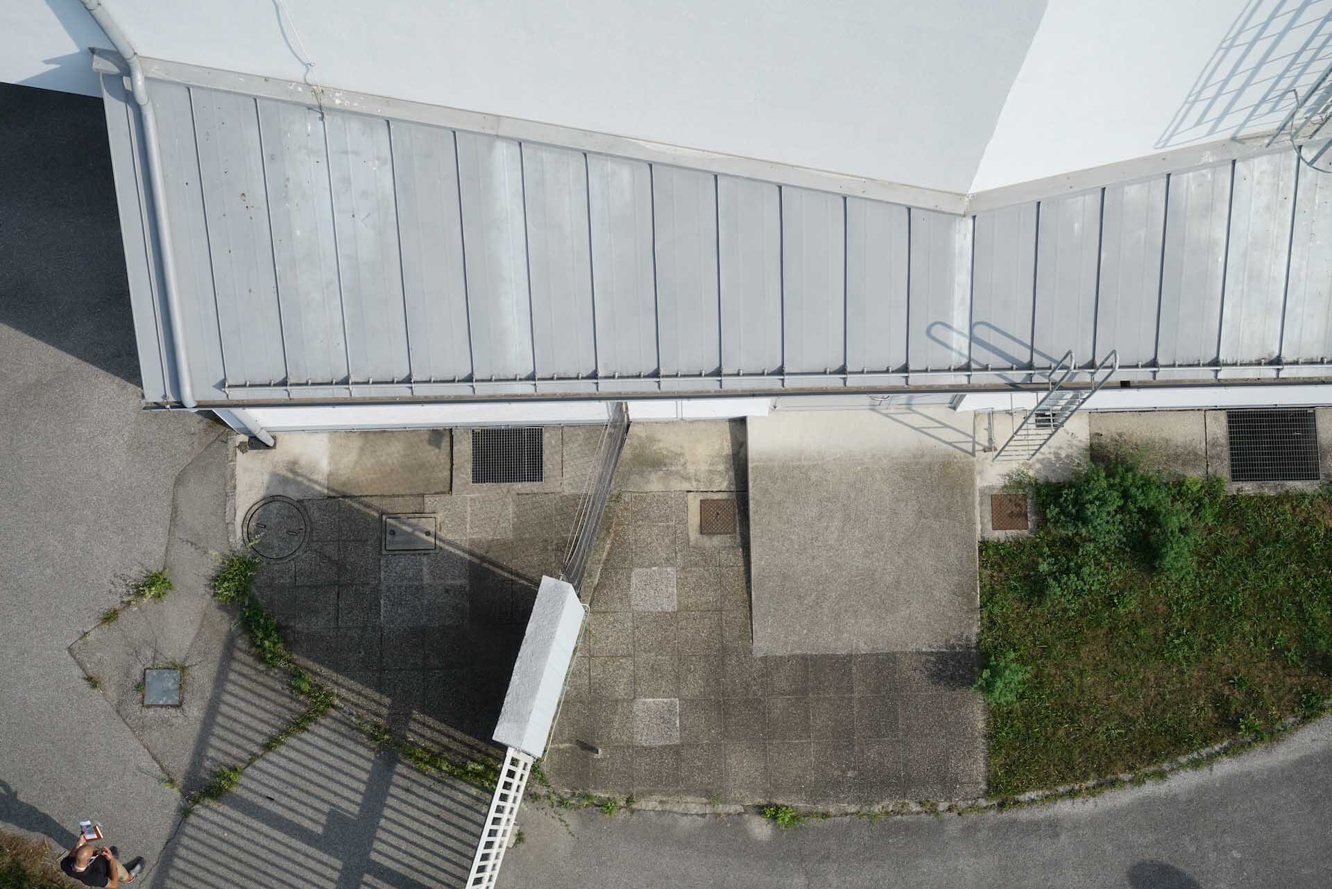 Detailansicht Dach Betriebsgebäude