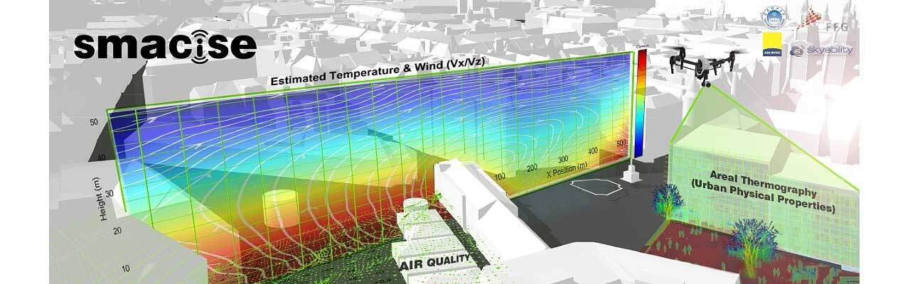 Smartcitysensing Temperatur- und Luftgütemessungen mit Drohne